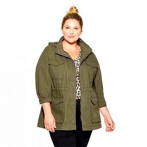 Target AVA & VIV Army Green Utility Anorak Jacket